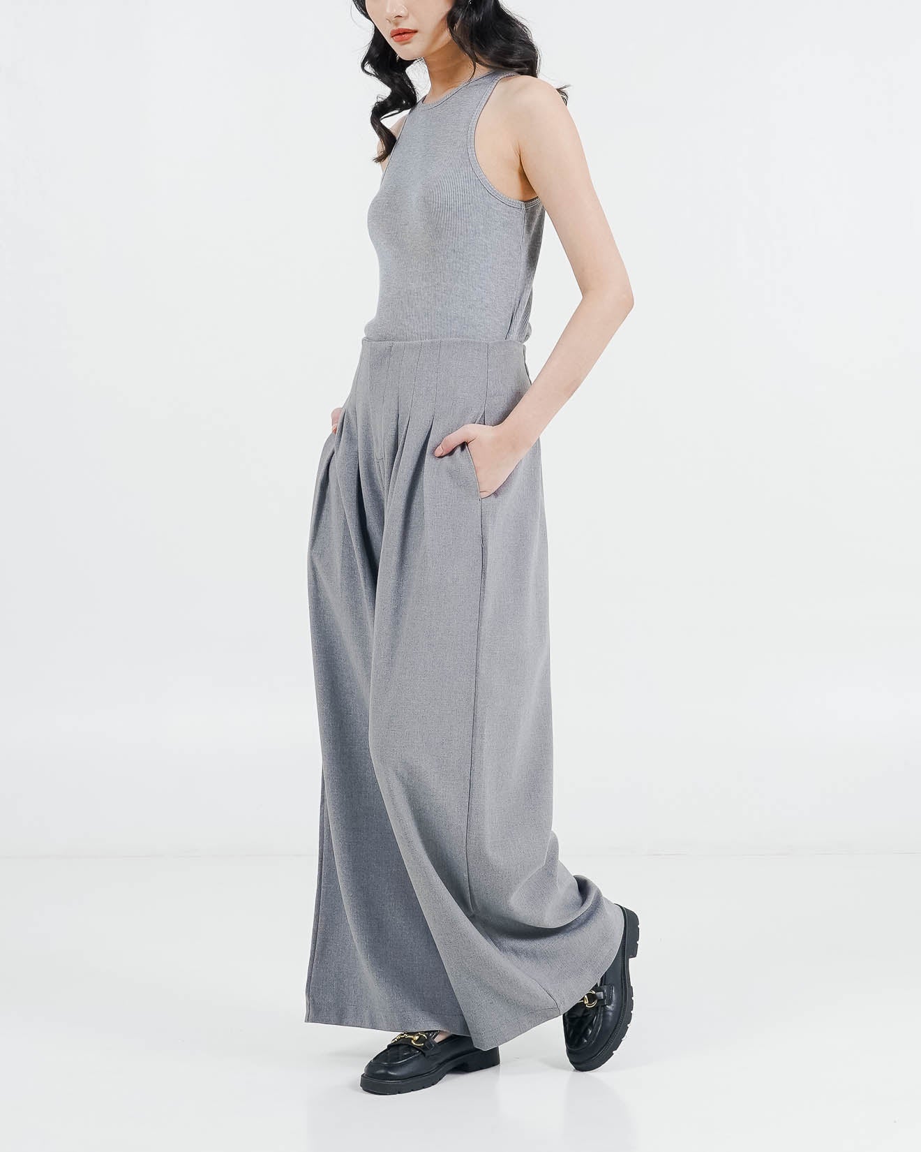 ES Unravel Wide Leg Pants Grey