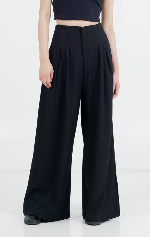 ES Unravel Wide Leg Pants Black