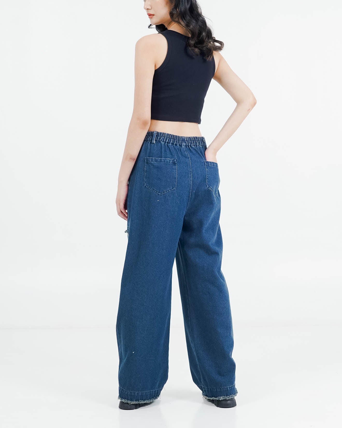 ES Dawn Fringe Pants Denim