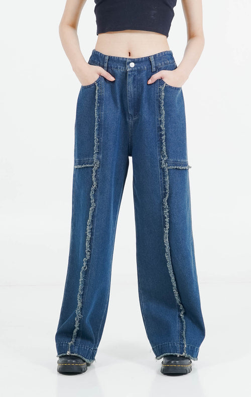 ES Dawn Fringe Pants Denim