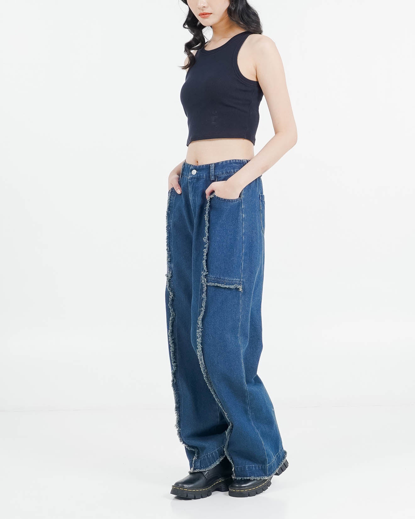 ES Dawn Fringe Pants Denim