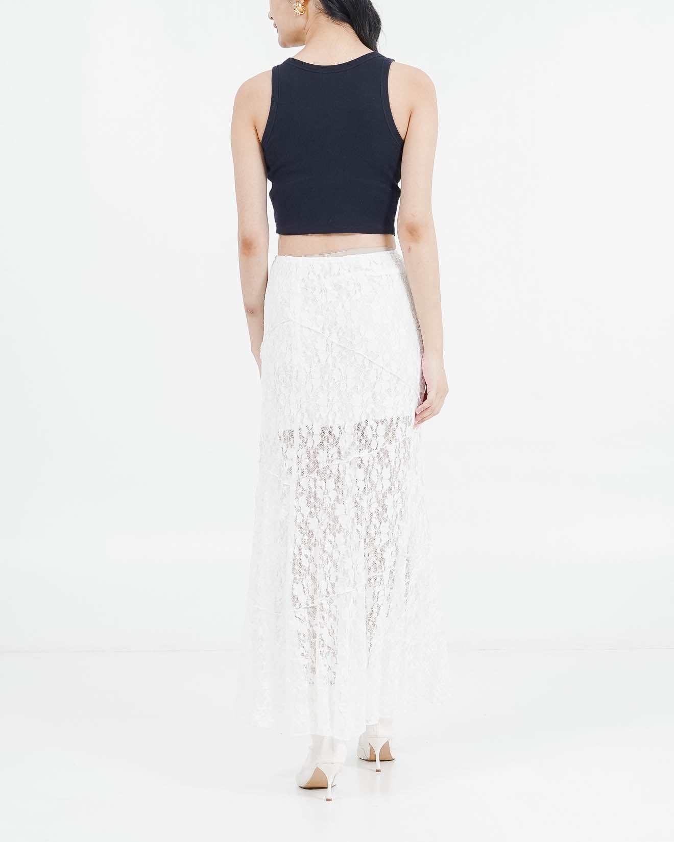 ES Illusion Skirt White