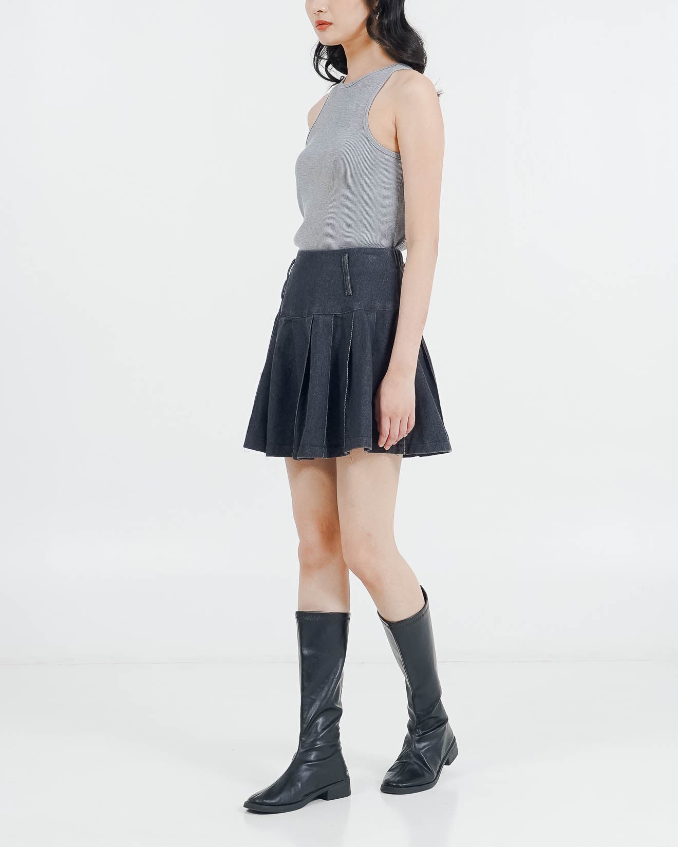 ES Roxana Skort Black Denim