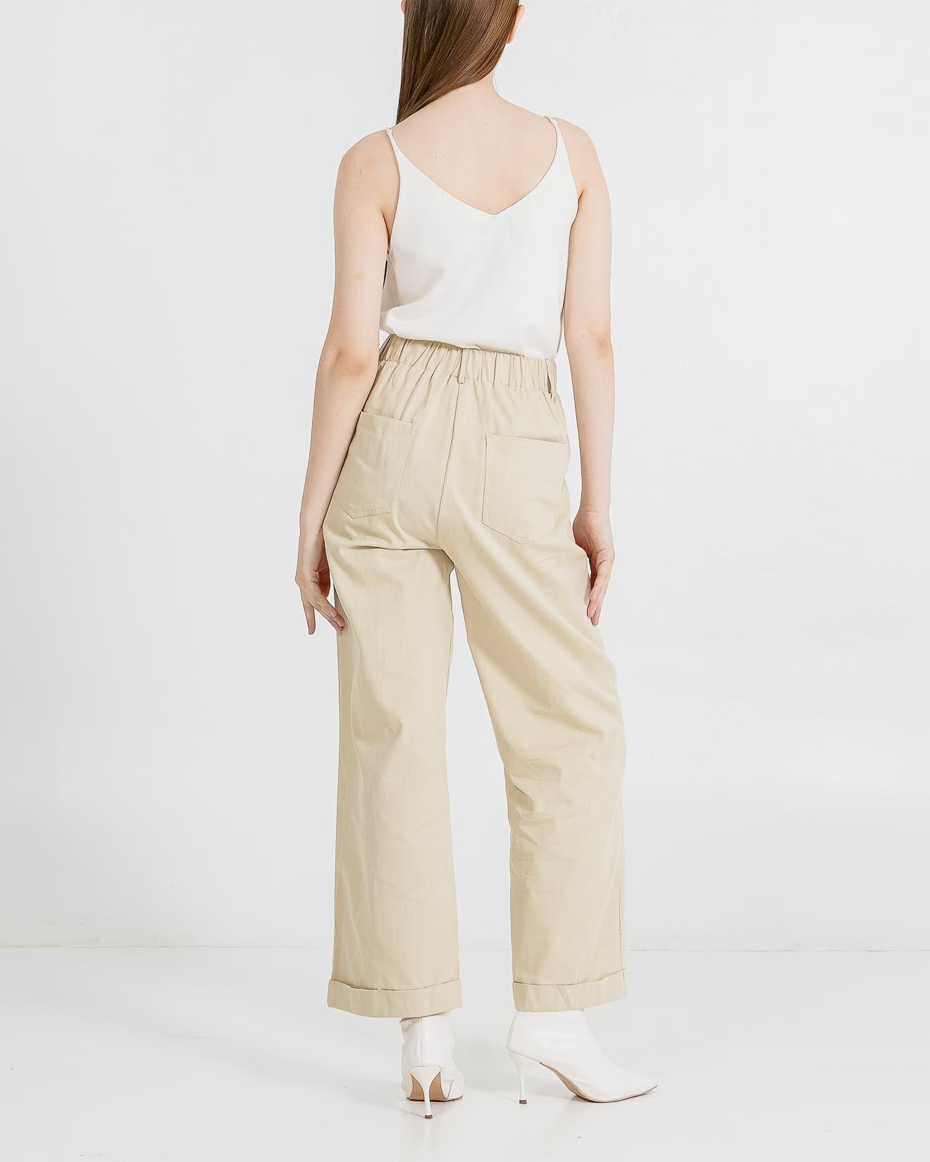 Leighton Straight Ivory Pants – Celana Panjang Wanita Casual