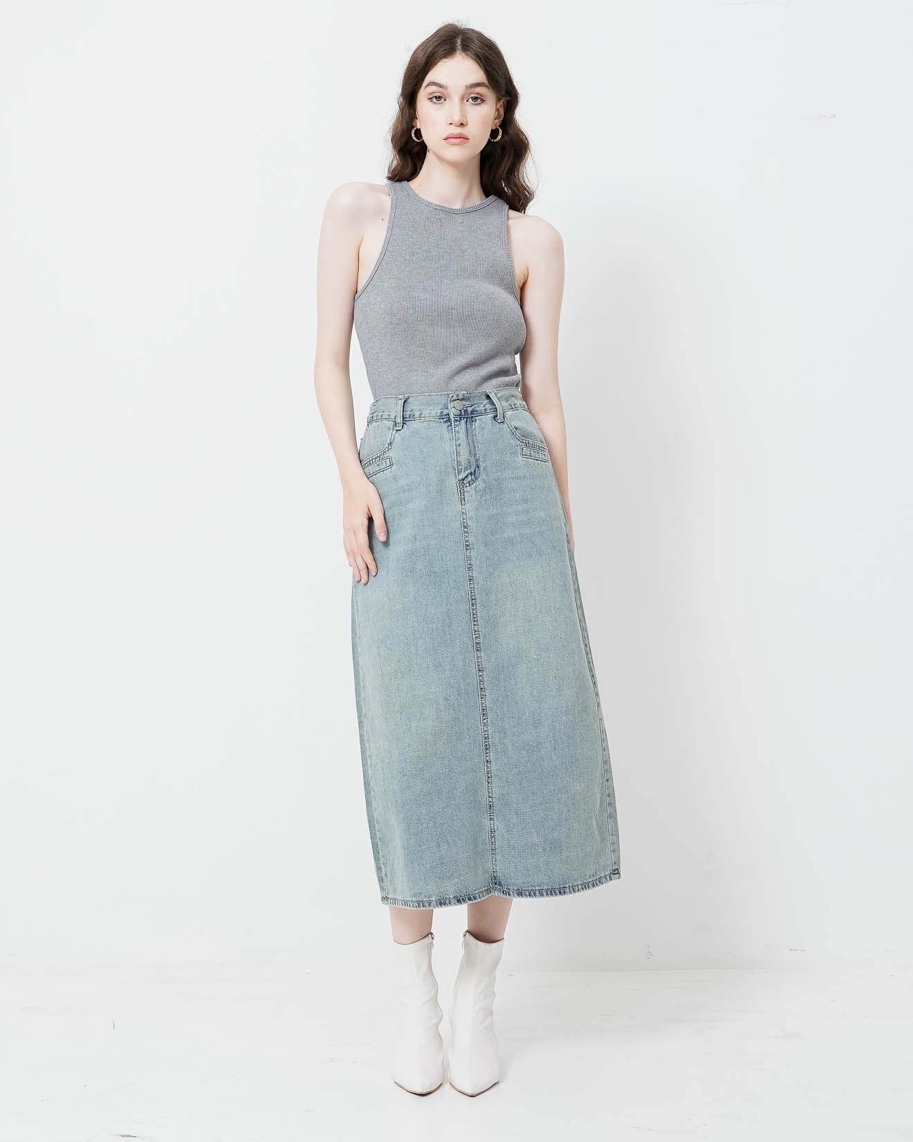 Ruthie Skirt Light Denim