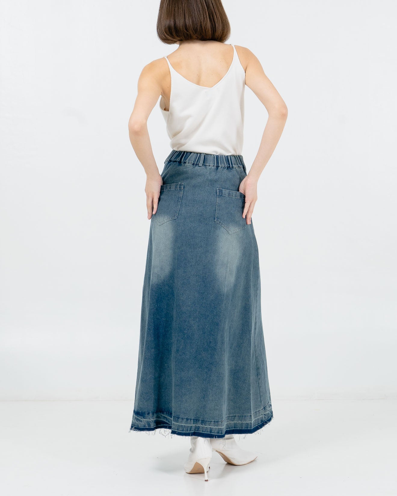 Gideon A-Line Skirt Denim - Rok Jeans Wanita Kekinian