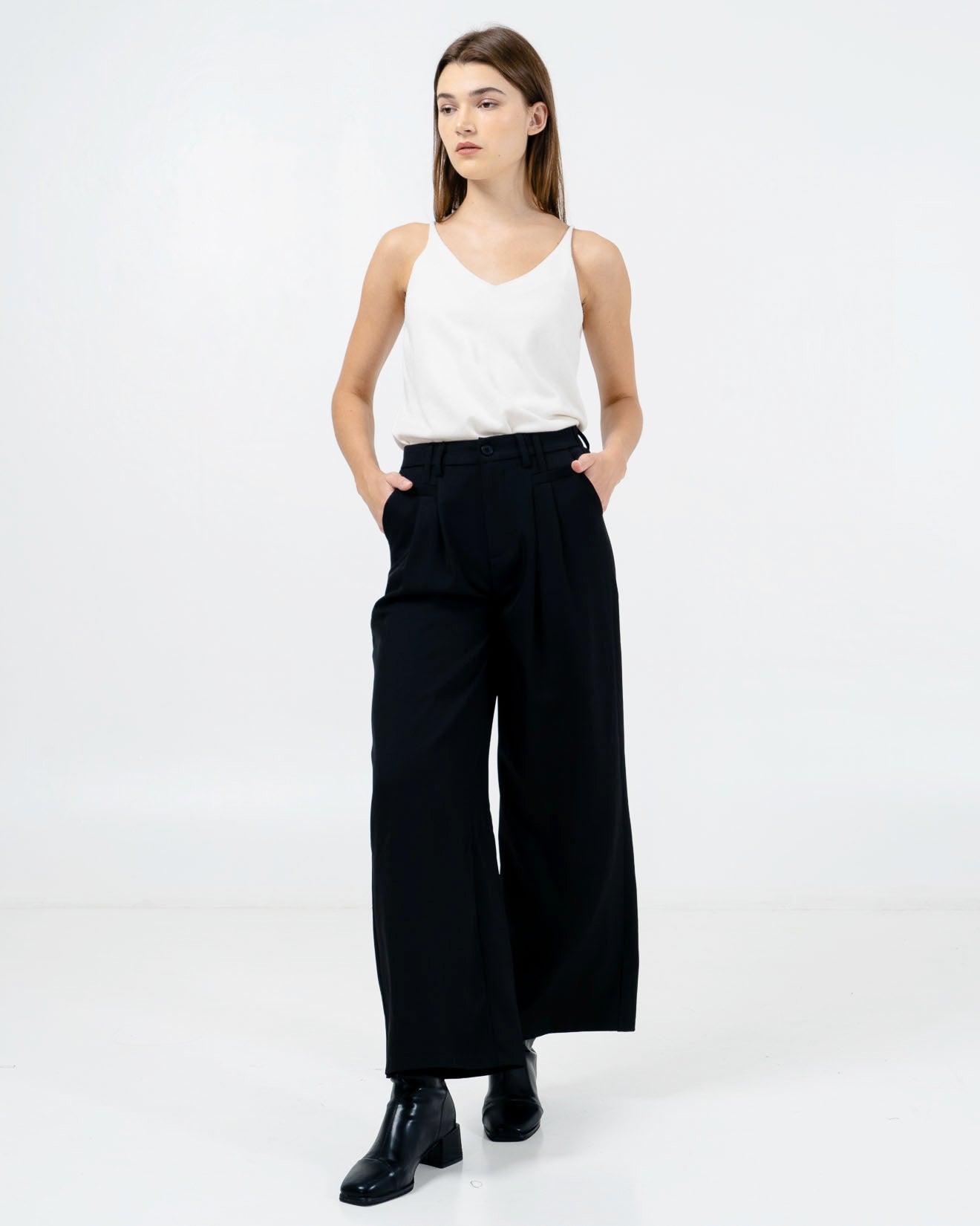 Esme Wide Leg Black Pants – Celana Formal Wanita