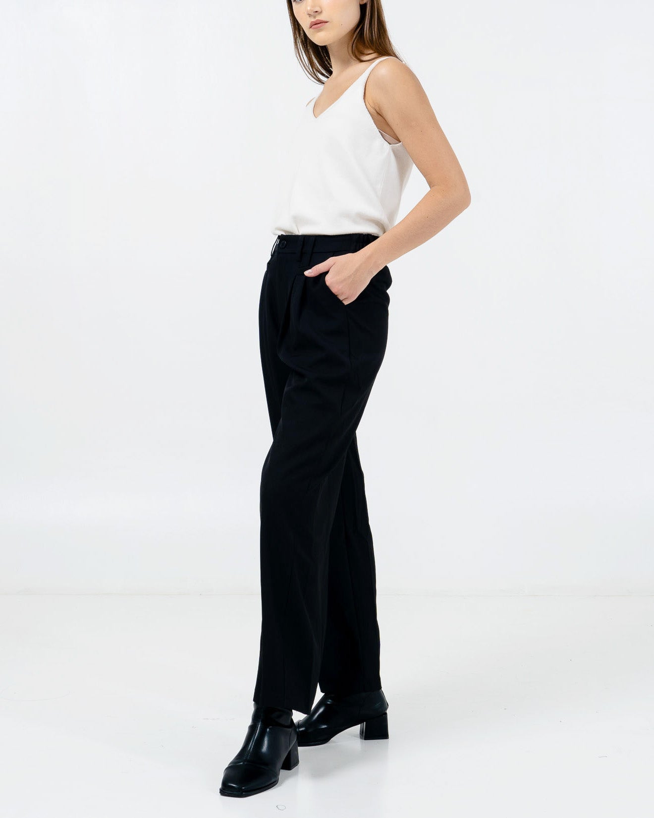 Esme Wide Leg Black Pants – Celana Formal Wanita