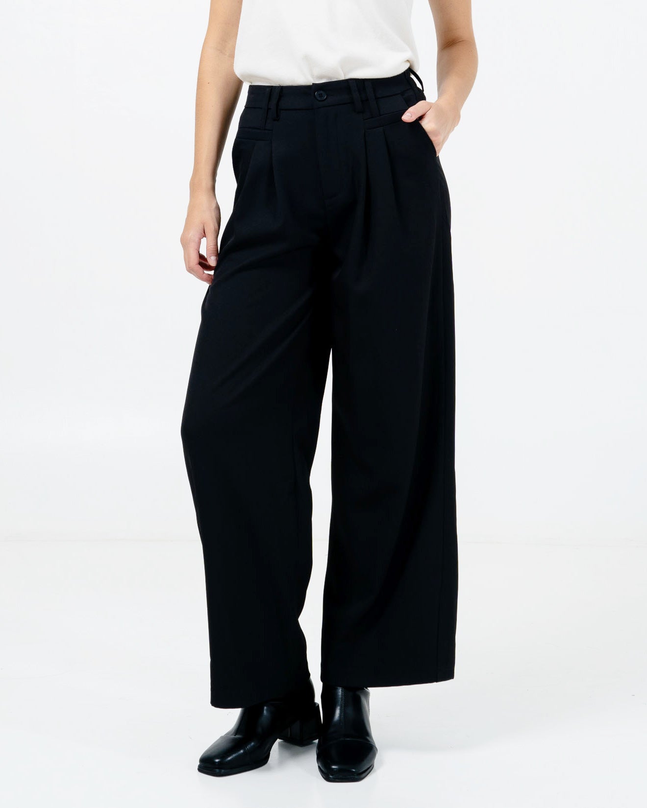 Esme Wide Leg Black Pants – Celana Formal Wanita