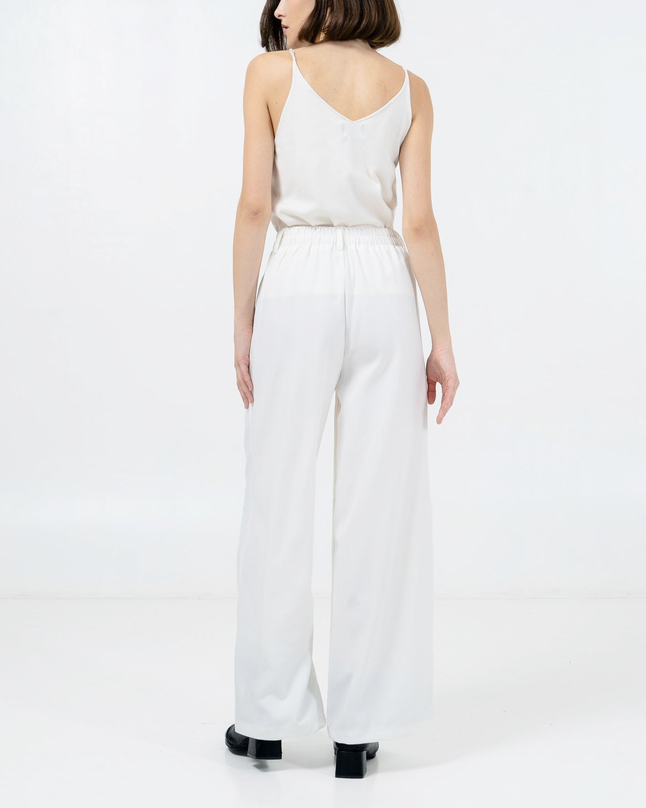 Esme Wide Leg White Pants –  Celana Formal Wanita