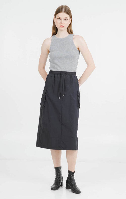 Madison Cargo Skirt Black