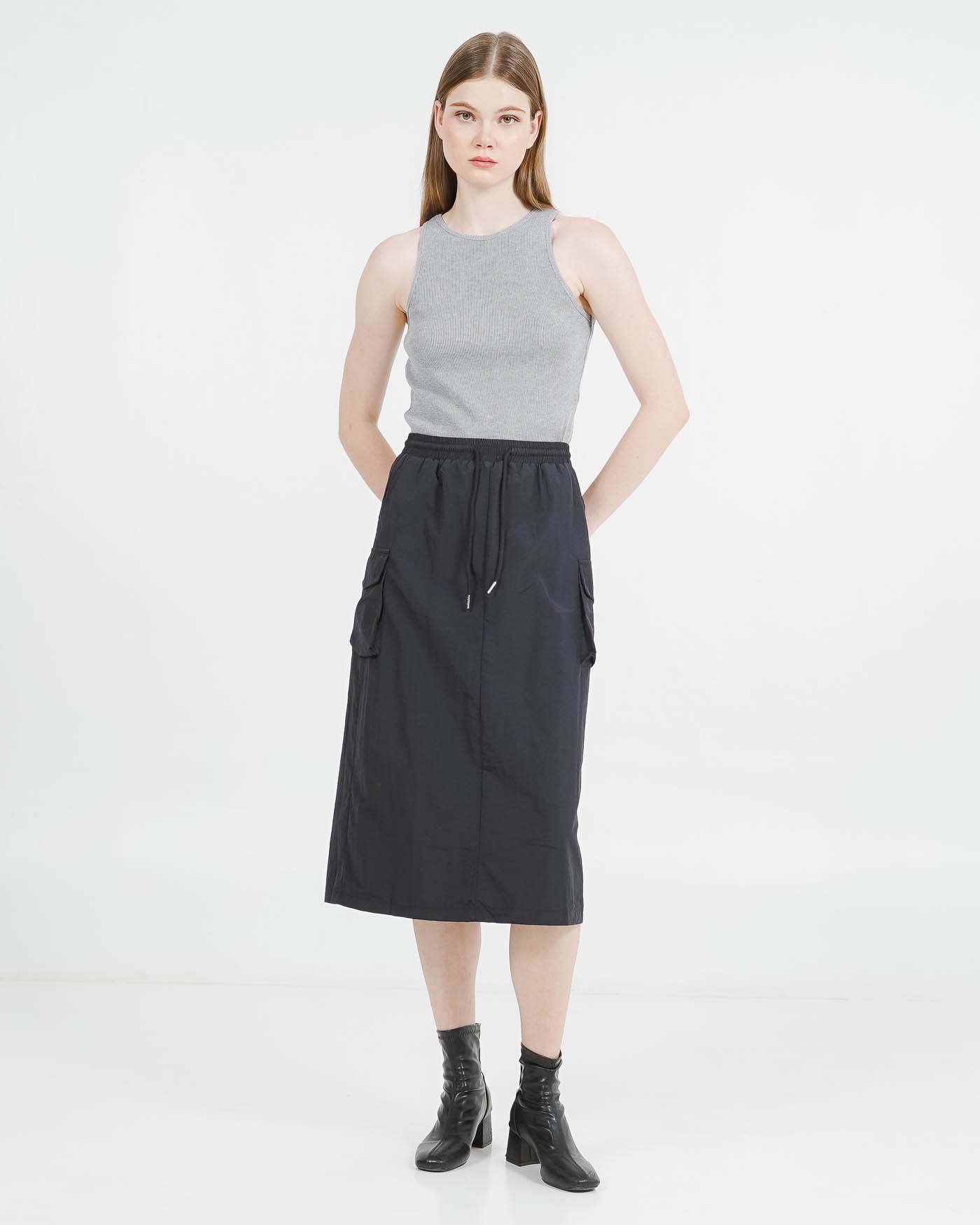 Madison Cargo Skirt Black