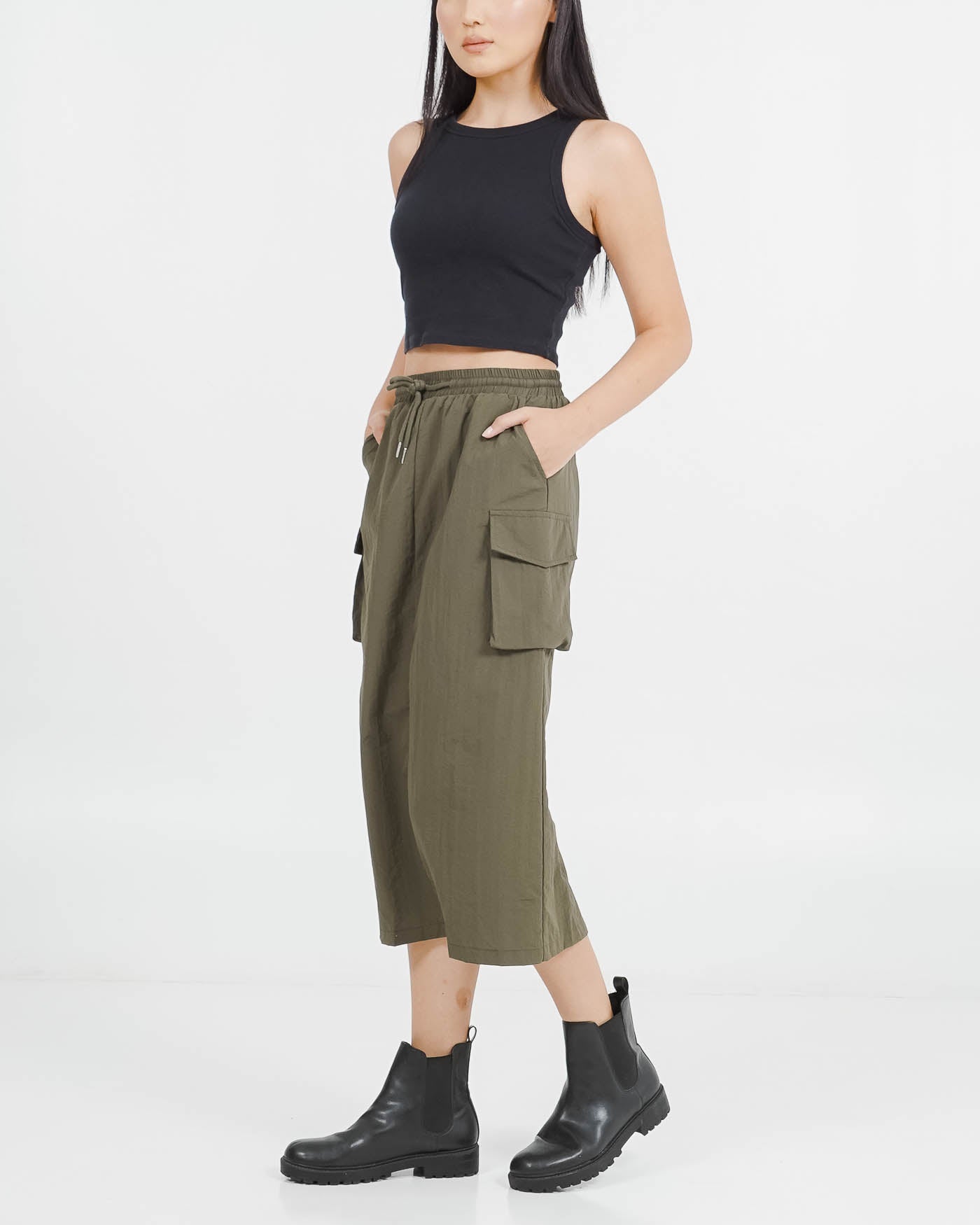 Madison Cargo Skirt Army