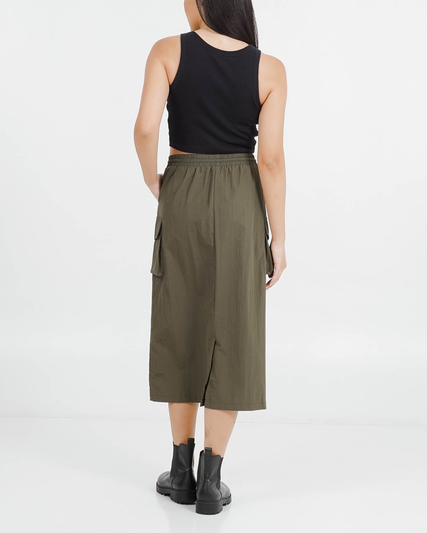 Madison Cargo Skirt Army