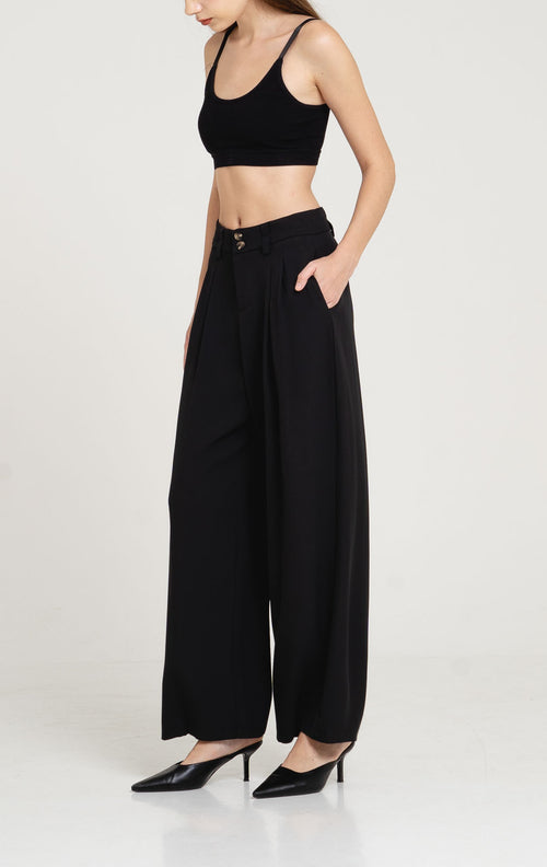 Chester Wide Leg Black Pants – 287210