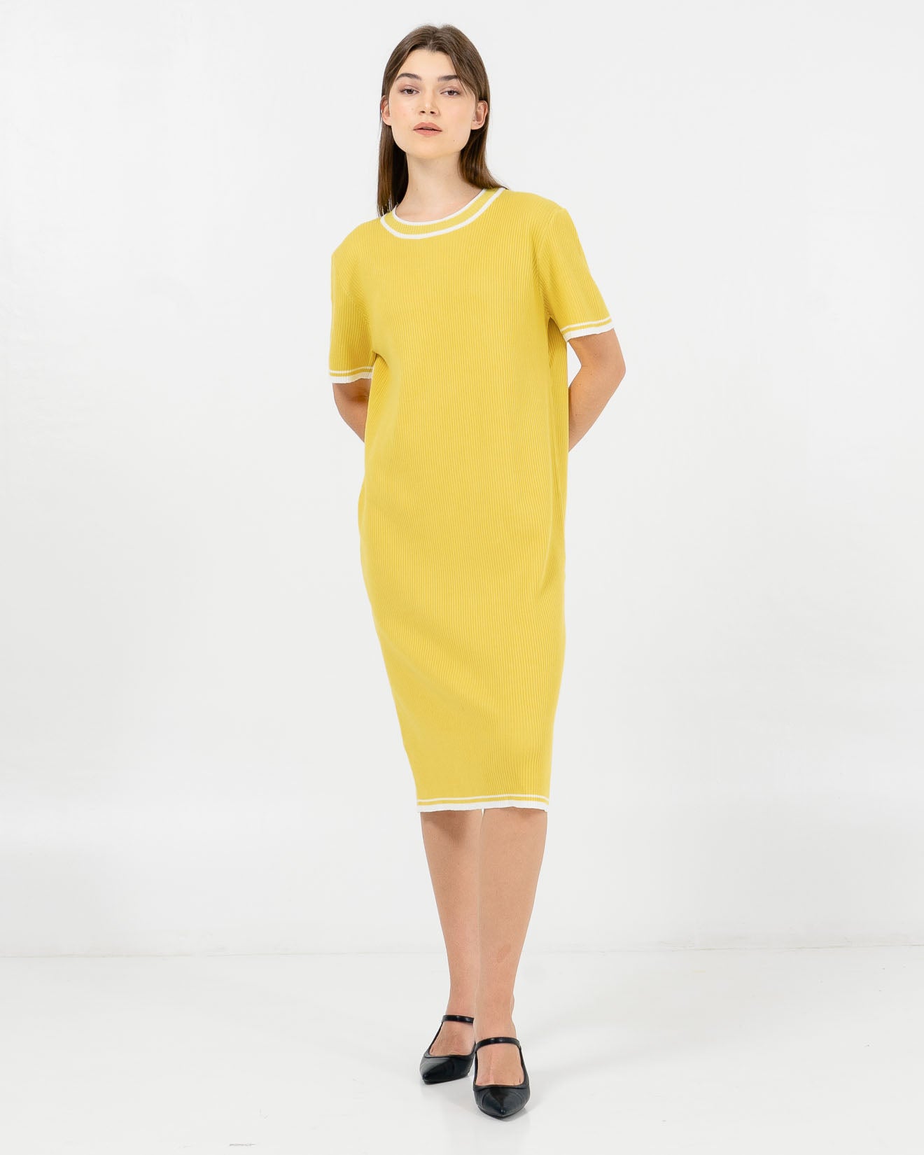 Jolin Knit Lime Dress – Gaun Knit Wanita