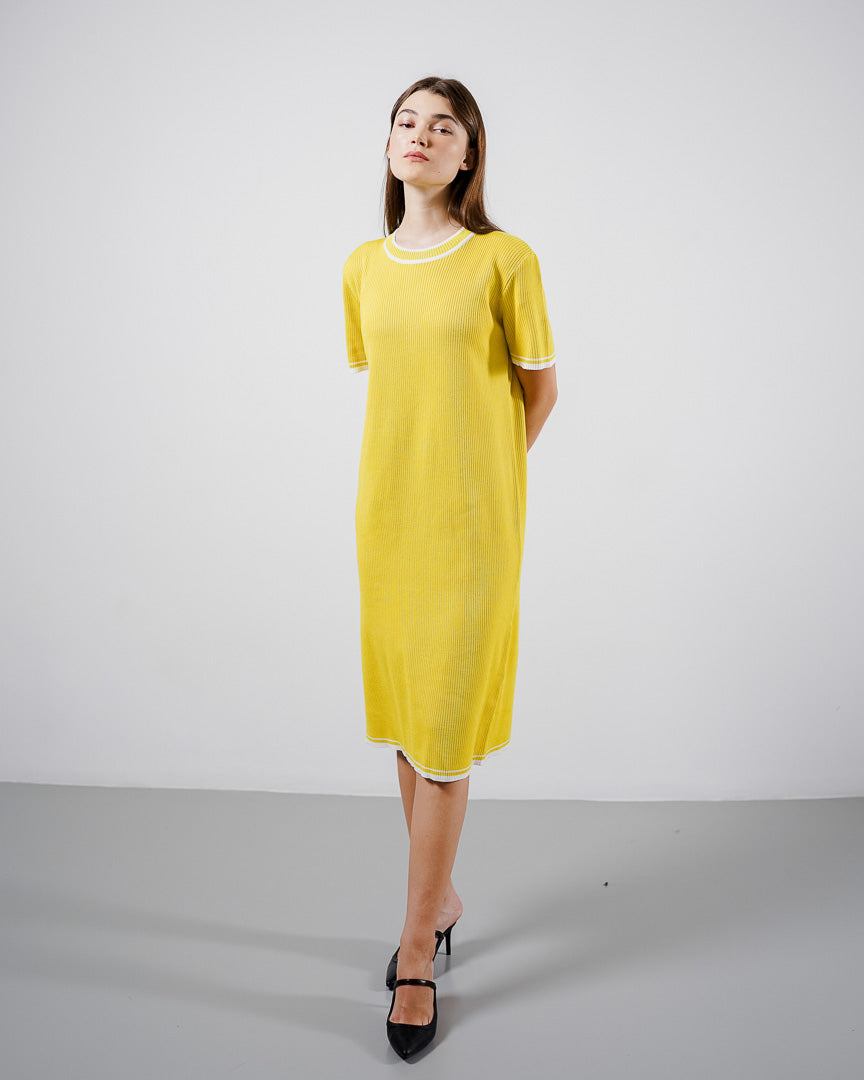 Jolin Knit Lime Dress – Gaun Knit Wanita