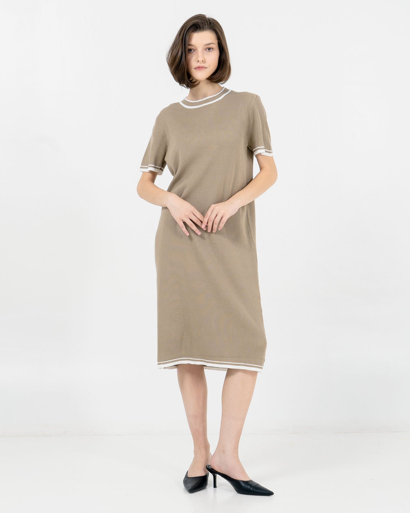 Jolin Knit Brown Dress – Gaun Knit Wanita