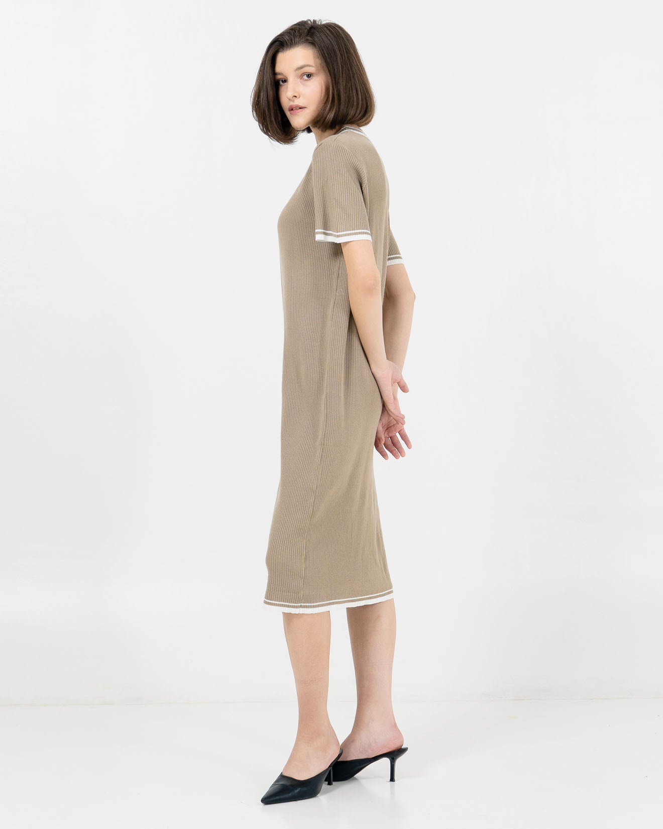 Jolin Knit Brown Dress – Gaun Knit Wanita