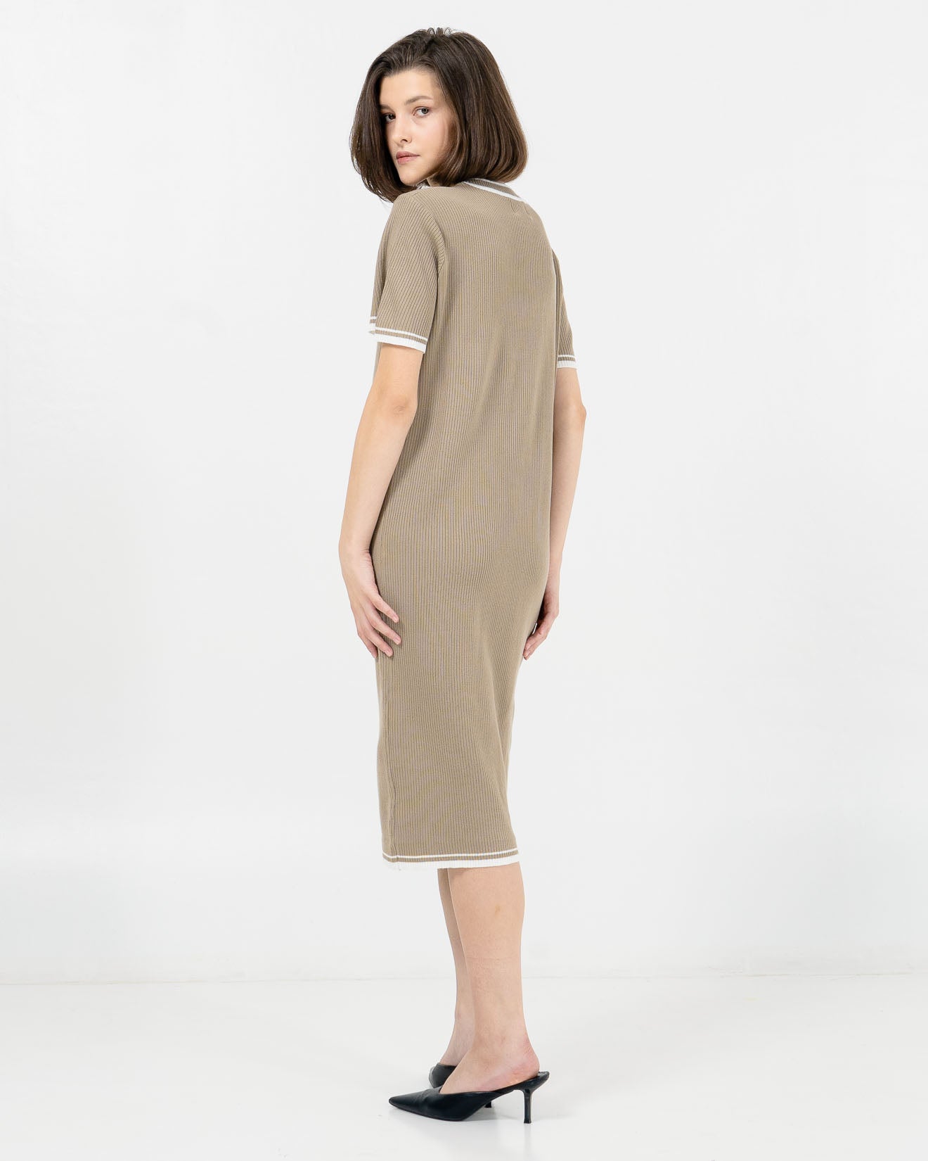 Jolin Knit Brown Dress – Gaun Knit Wanita