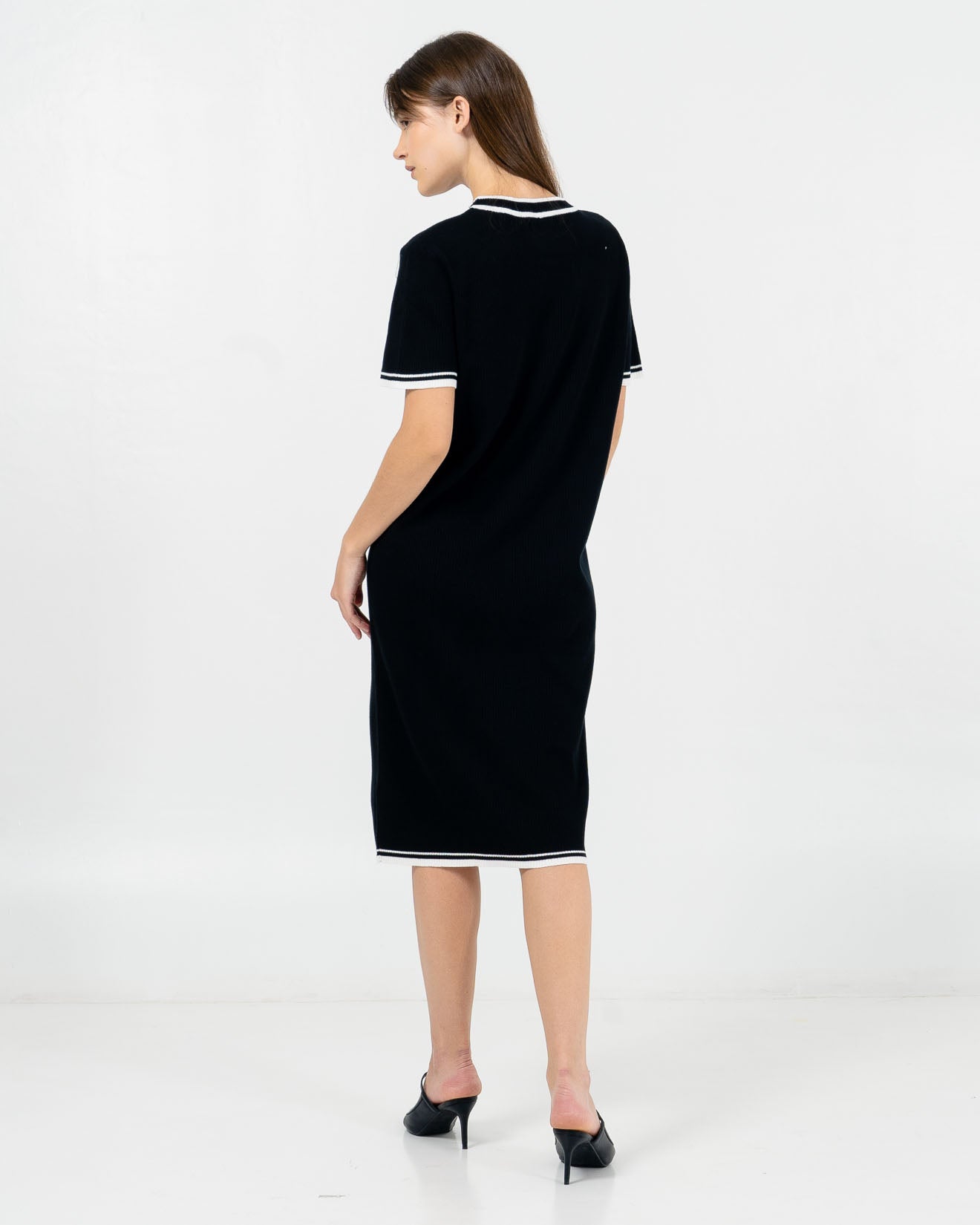 Jolin Knit Black Dress - Gaun Knit Wanita