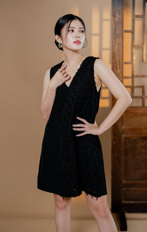 CNY Elegant Serenity Dress Black