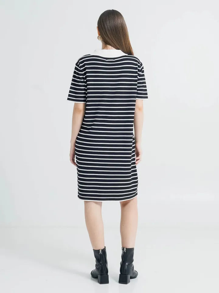 Audrey Dress Black Striped