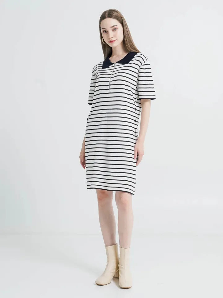 Audrey Dress White Striped