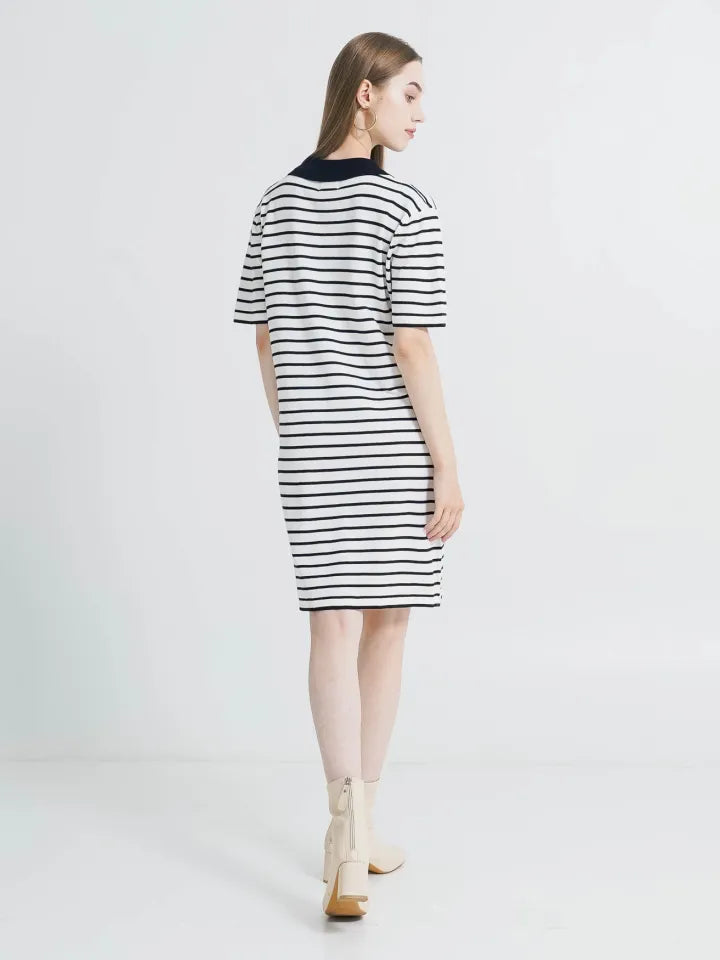 Audrey Dress White Striped