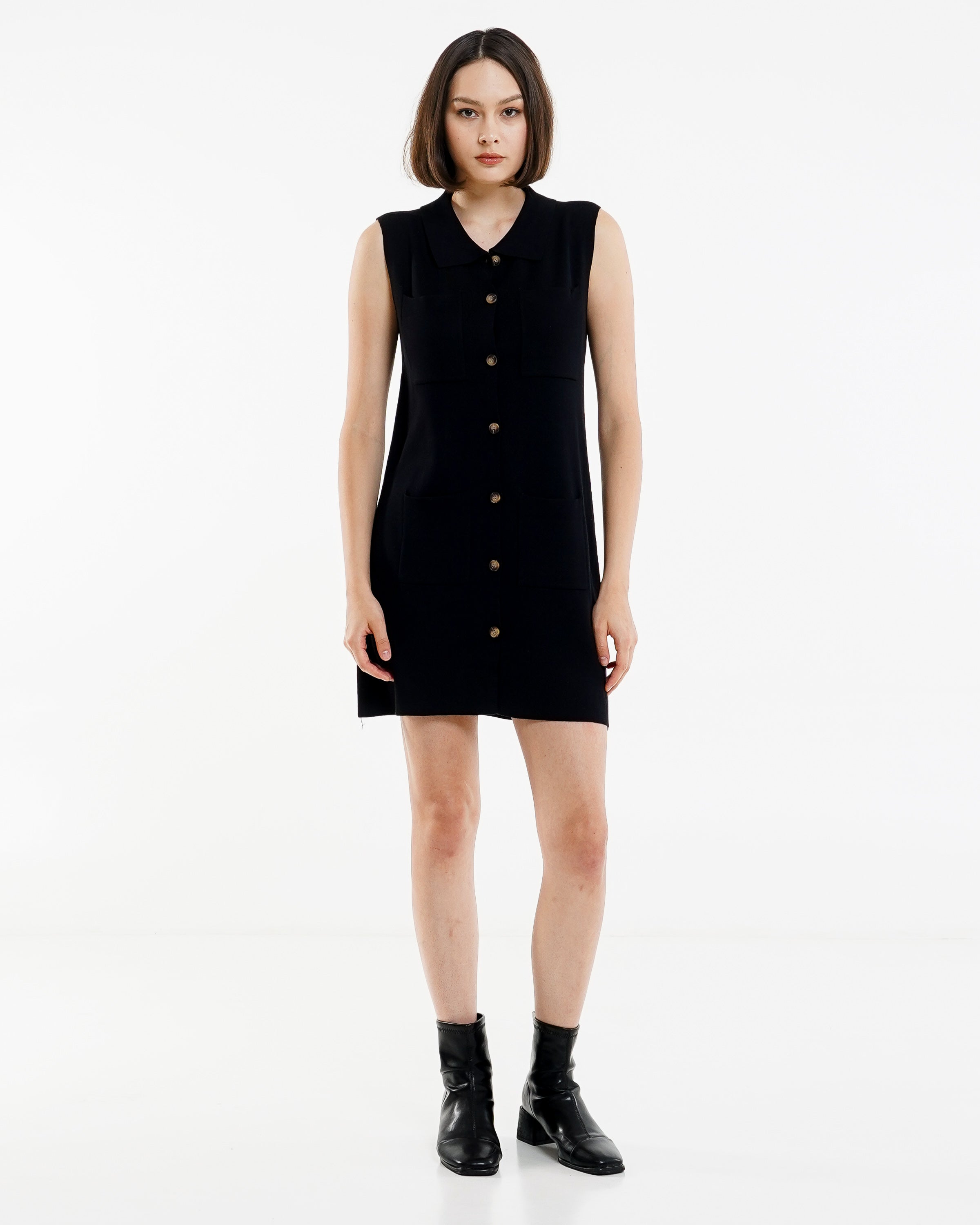 Mileya Knit Dress Black