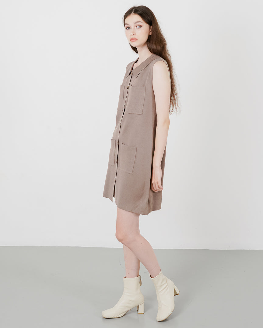 Mileya Knit Dress Brown