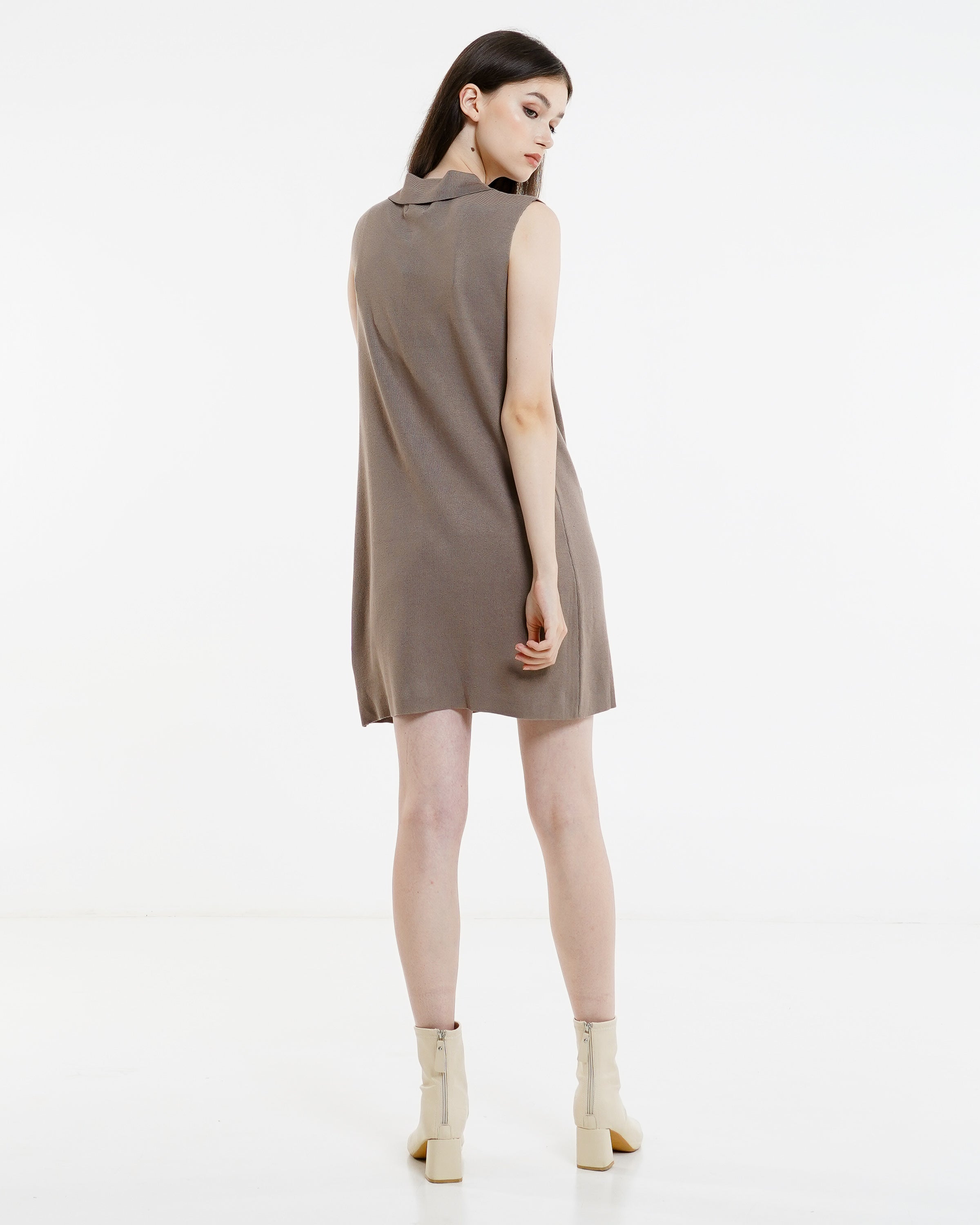 Mileya Knit Dress Brown