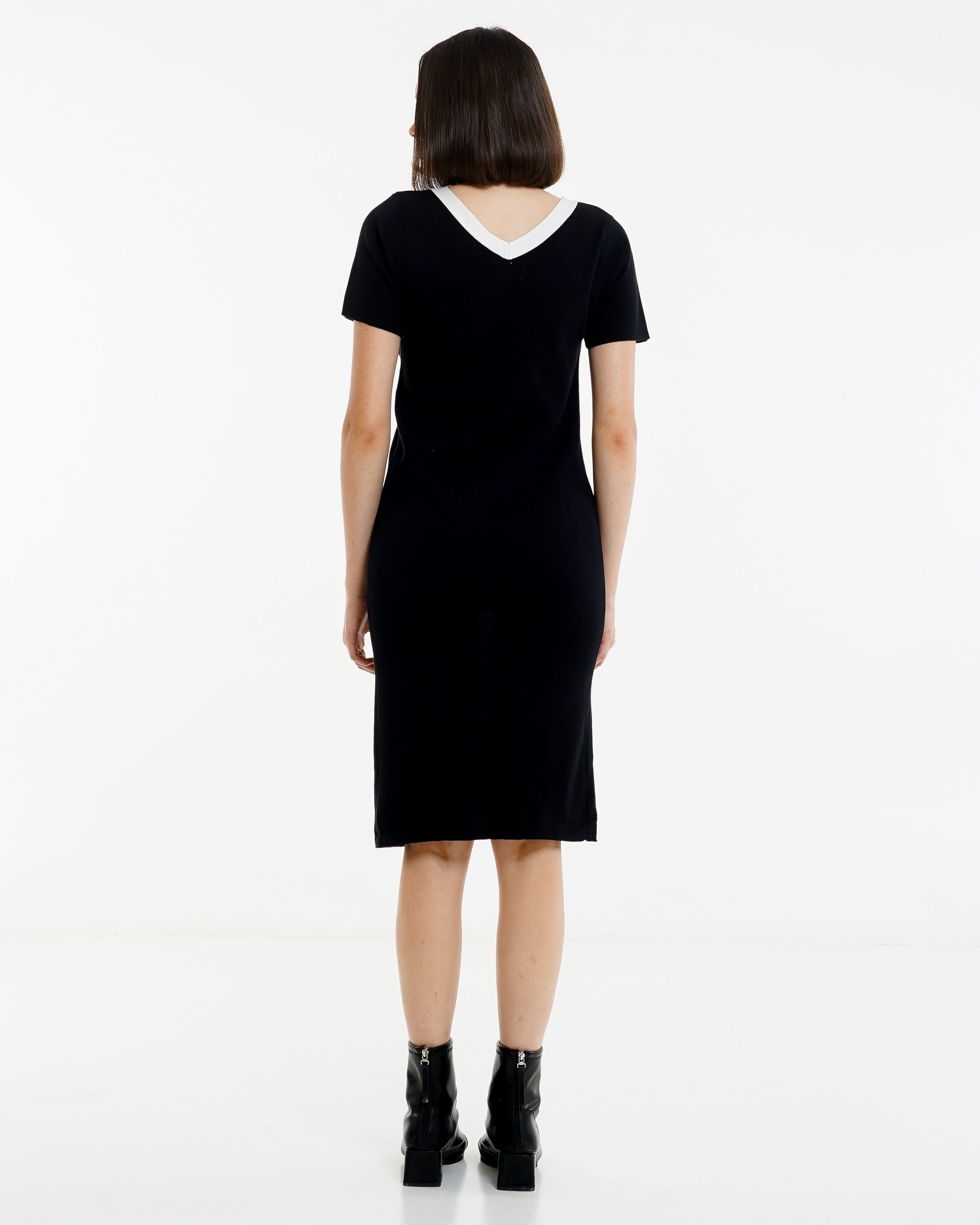 Marcelina Knit Dress Black