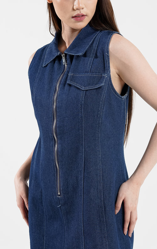 Sherafina Dress Denim