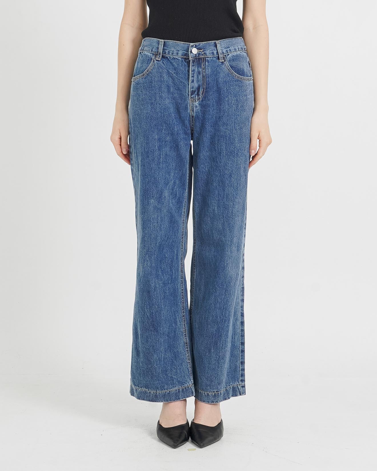 Zayn Straight Oversized Denim Pants - Celana Panjang Casual Wanita - 289800