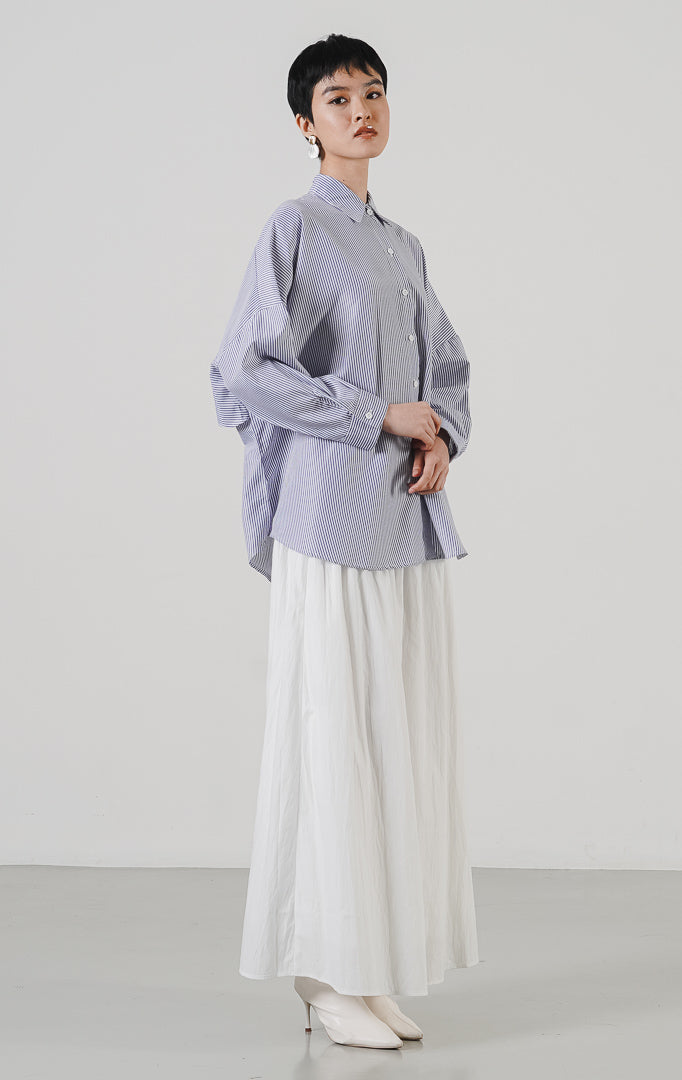 Dayle Top Dark Blue Striped