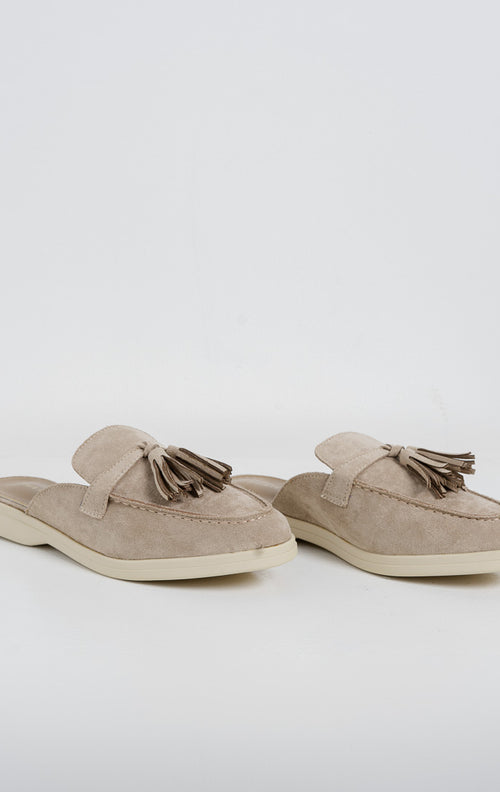 Ava Mules Beige - Shoes Wanita Casual