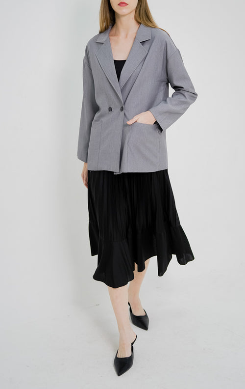 Germaine Oversized Grey Blazer – 186102