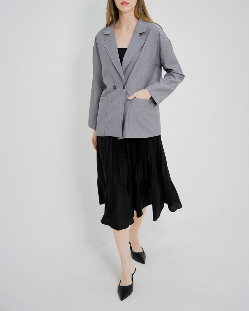 Germaine Oversized Grey Blazer – 186102