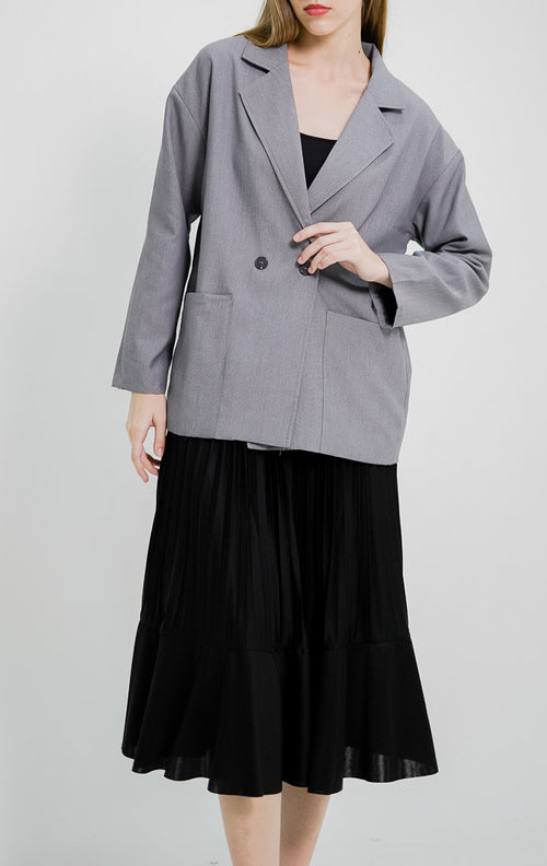 Germaine Oversized Grey Blazer – 186102