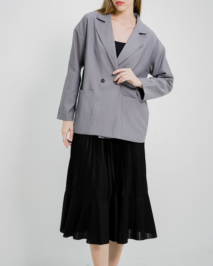 Germaine Oversized Grey Blazer – 186102