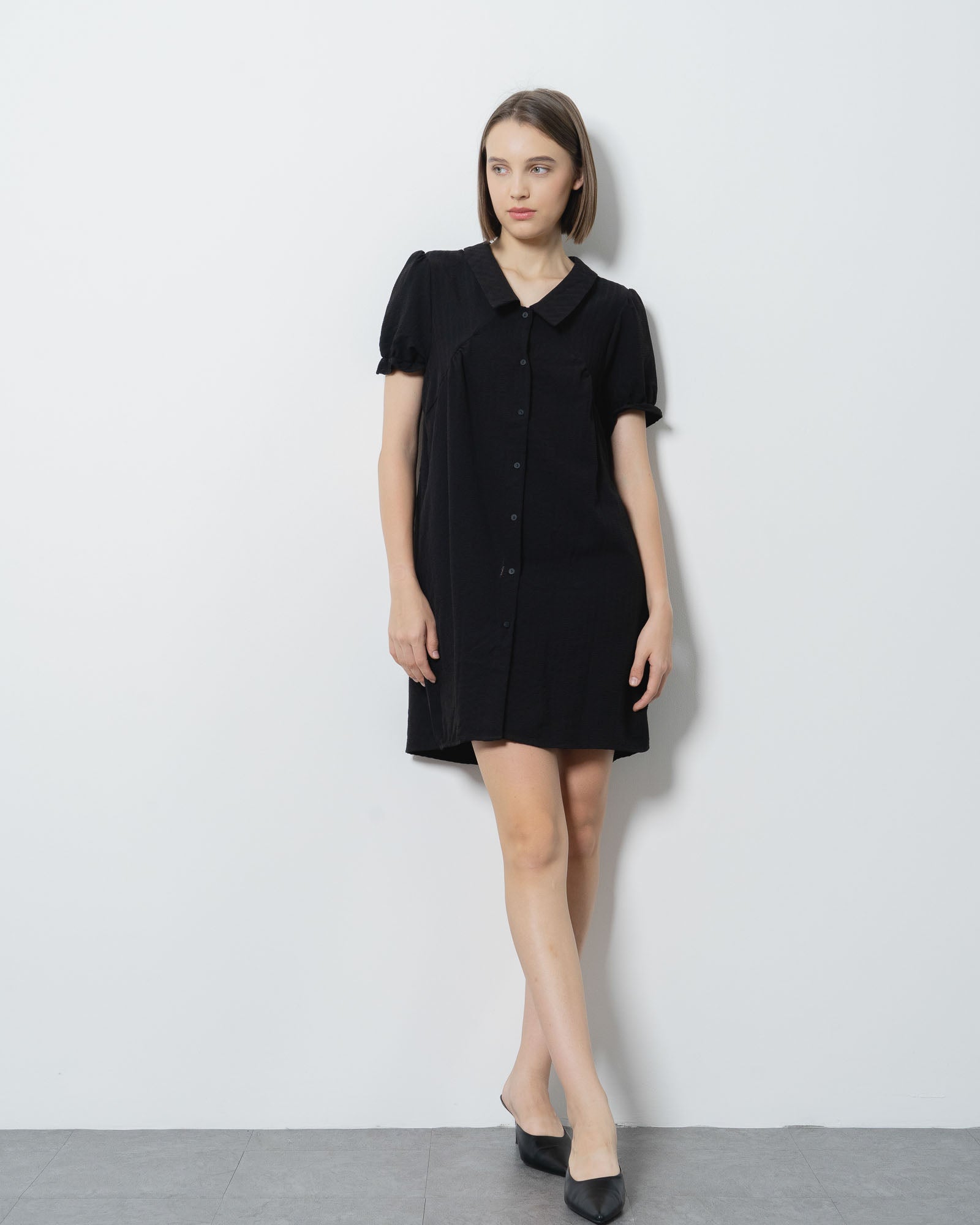 Eleni Black Collar Dress – 786306