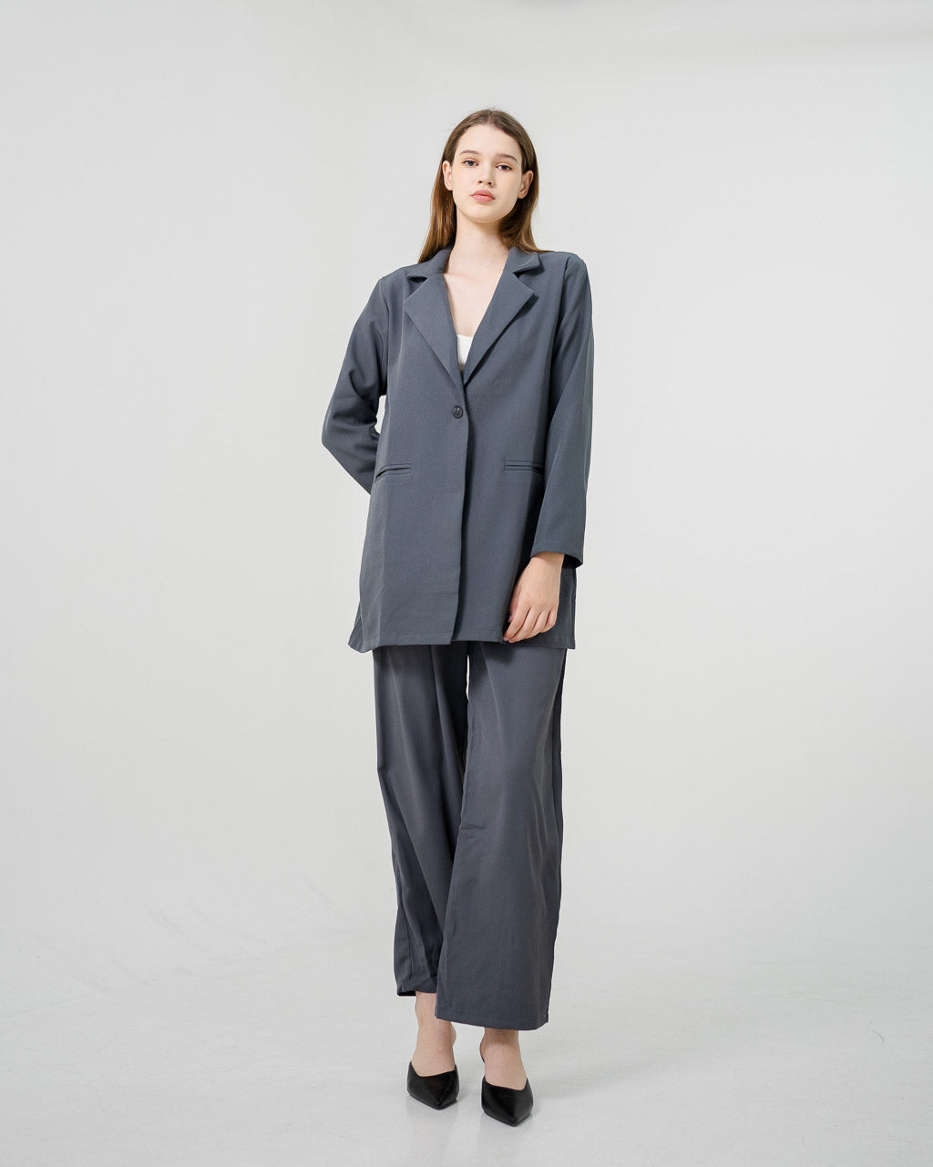 Wilona Relaxed Dark Grey Blazer – 187914