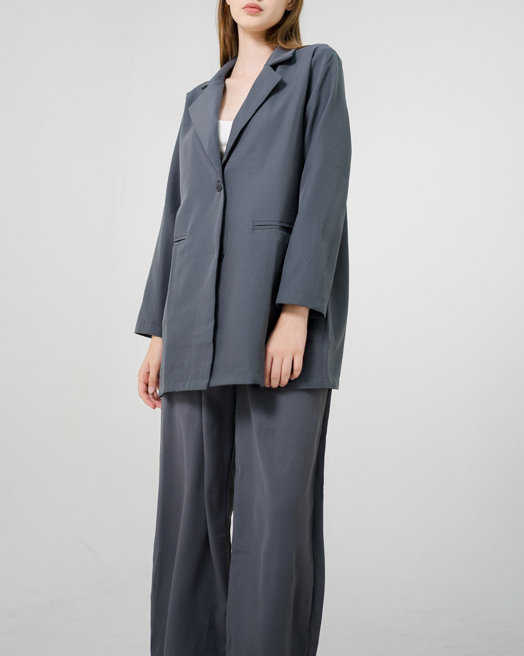 Wilona Relaxed Dark Grey Blazer – 187914