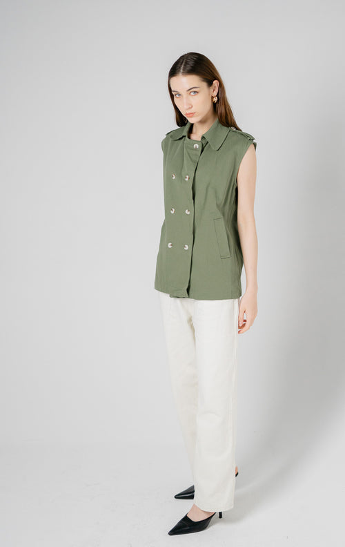 Nixie Vest Army Top – Atasan Casual Wanita -188949