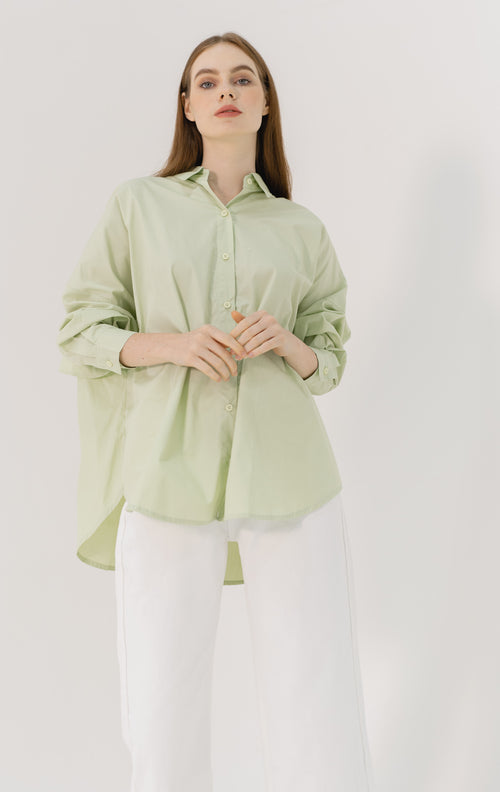 Dayle Top Sage - Atasan Wanita Lengan Panjang ( RESTOCK )