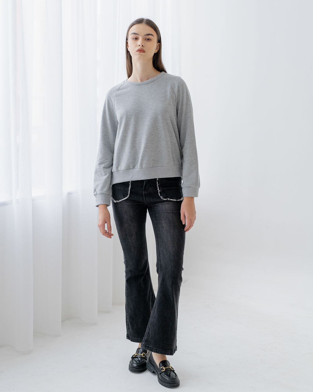 Sisca Oversized Grey Sweater – 188240