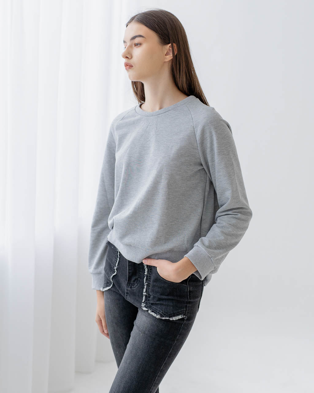 Sisca Oversized Grey Sweater – 188240