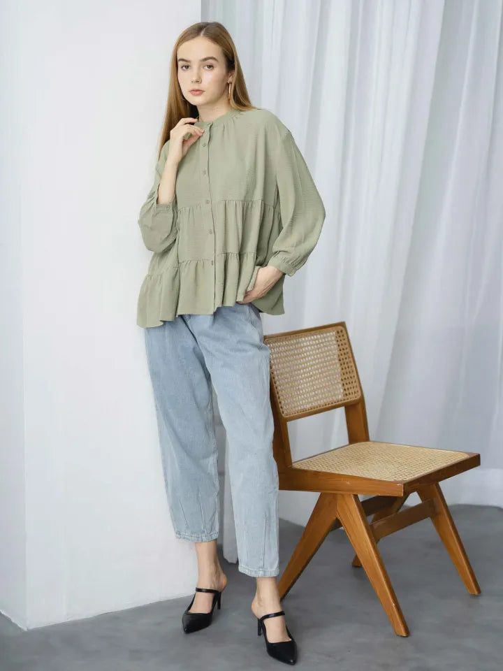 Verona Sage Blouse