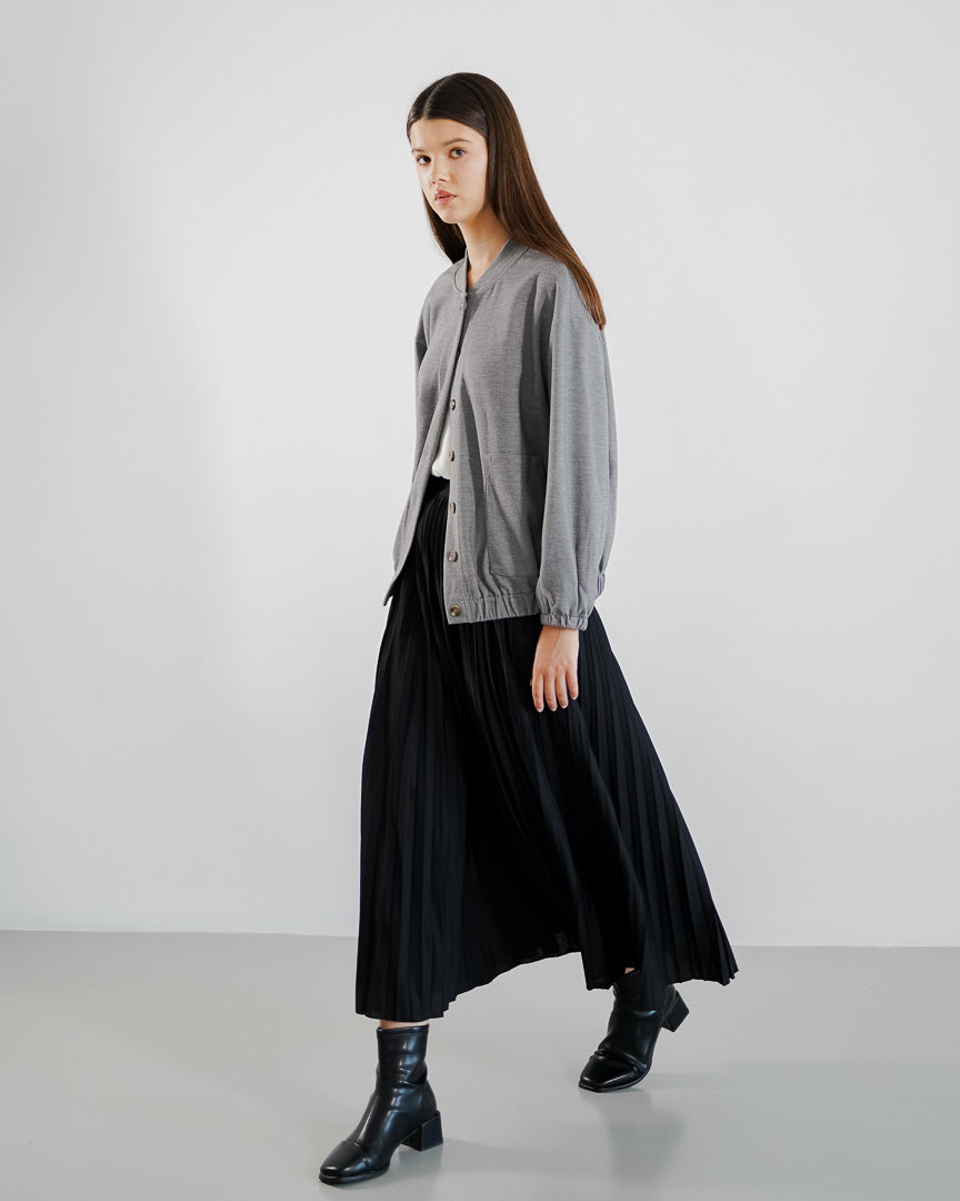 Azra Oversized Grey Outer - Baju Atasan Cardigan Wanita Kekinian - 190223 (RESTOCK)